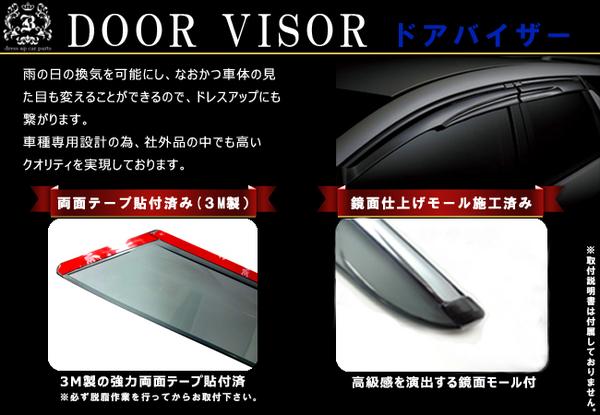 【説明書付】 三菱 アウトランダー CW系 ドアバイザー サイドバイザー 取付金具付